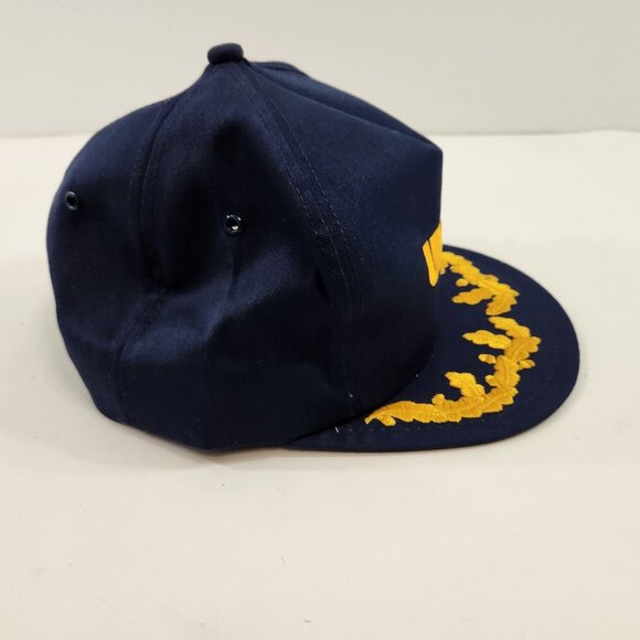 United Scrambled Eggs Snapback Hat Navy Blue One Size Made in Canada - Picture 6 of 9